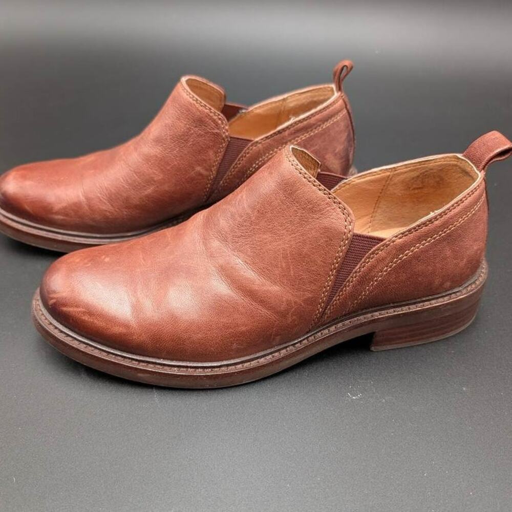 Söfft Shoes Womens 6.5 M Brown Leather Slip On Elastic Side Panels Comfort - Picture 5 of 11